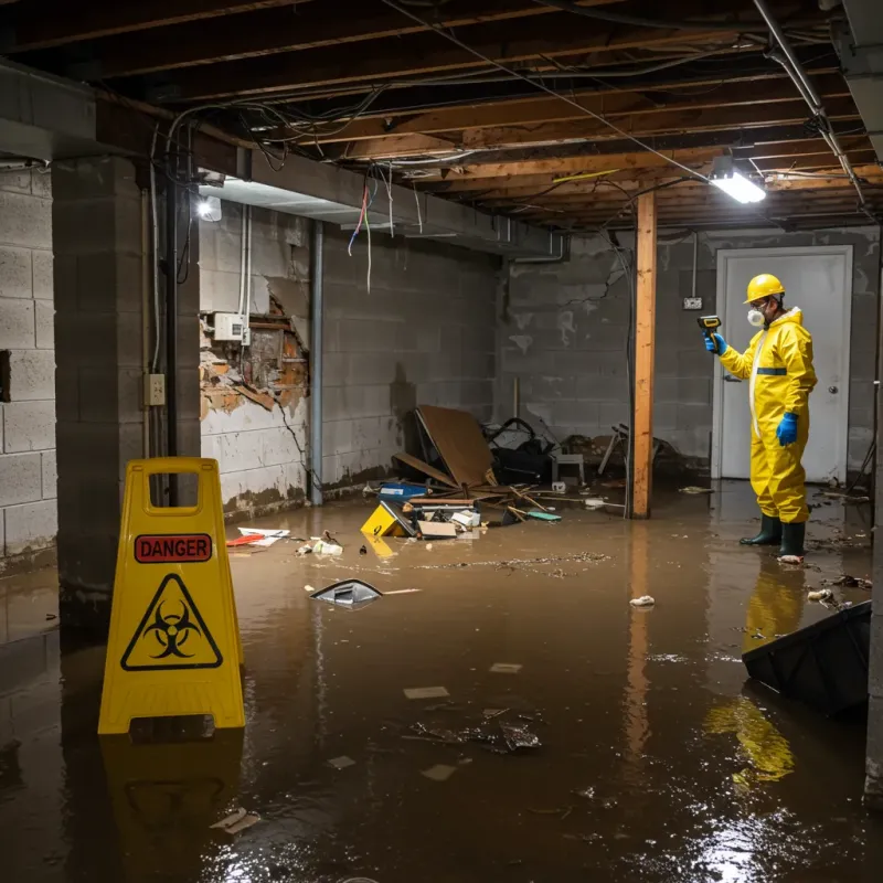 Flooded Basement Electrical Hazard in Eastland County, TX Property